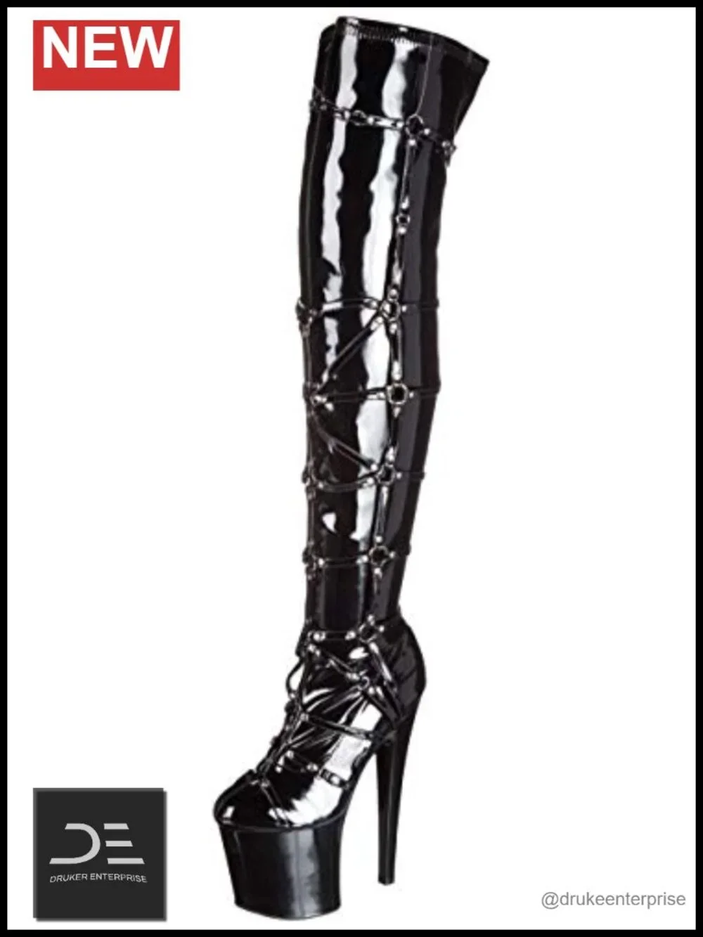 Fetish Platform Over-the-Knee Boots